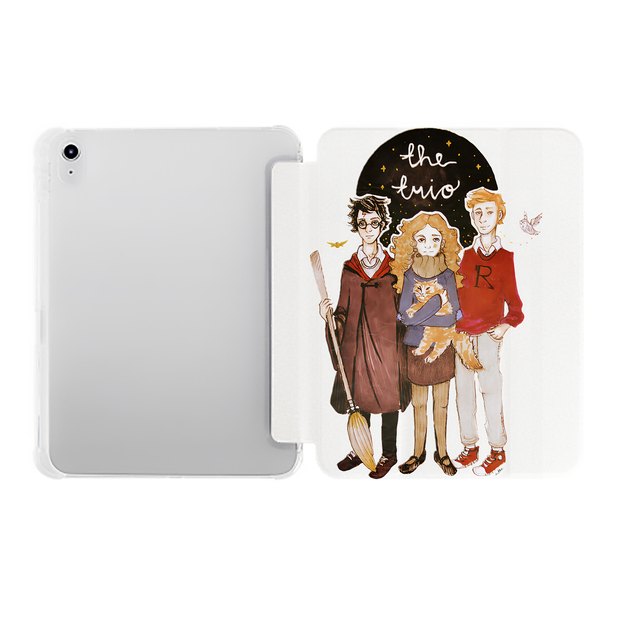 （画像用） Harry Potter ハリー・ポッターシリーズ IPad ケース ペン収納付き 三つ折りスタンド PUレザー×シリコン 対応機種9.5/10.5/10.9インチ